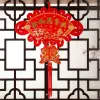 Fan-shaped printed plate hanging fish, festive wedding and festival supplies factory direct sales, sample customization, moving into a new home undefined